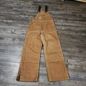 Carhartt Brown insulated bib overalls Size 32x30 2478